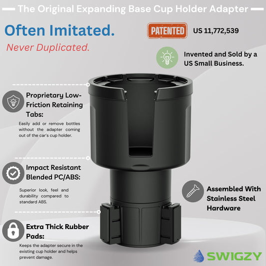 Swigzy Adjustable Car Cup Holder Adapter – Universal Fit