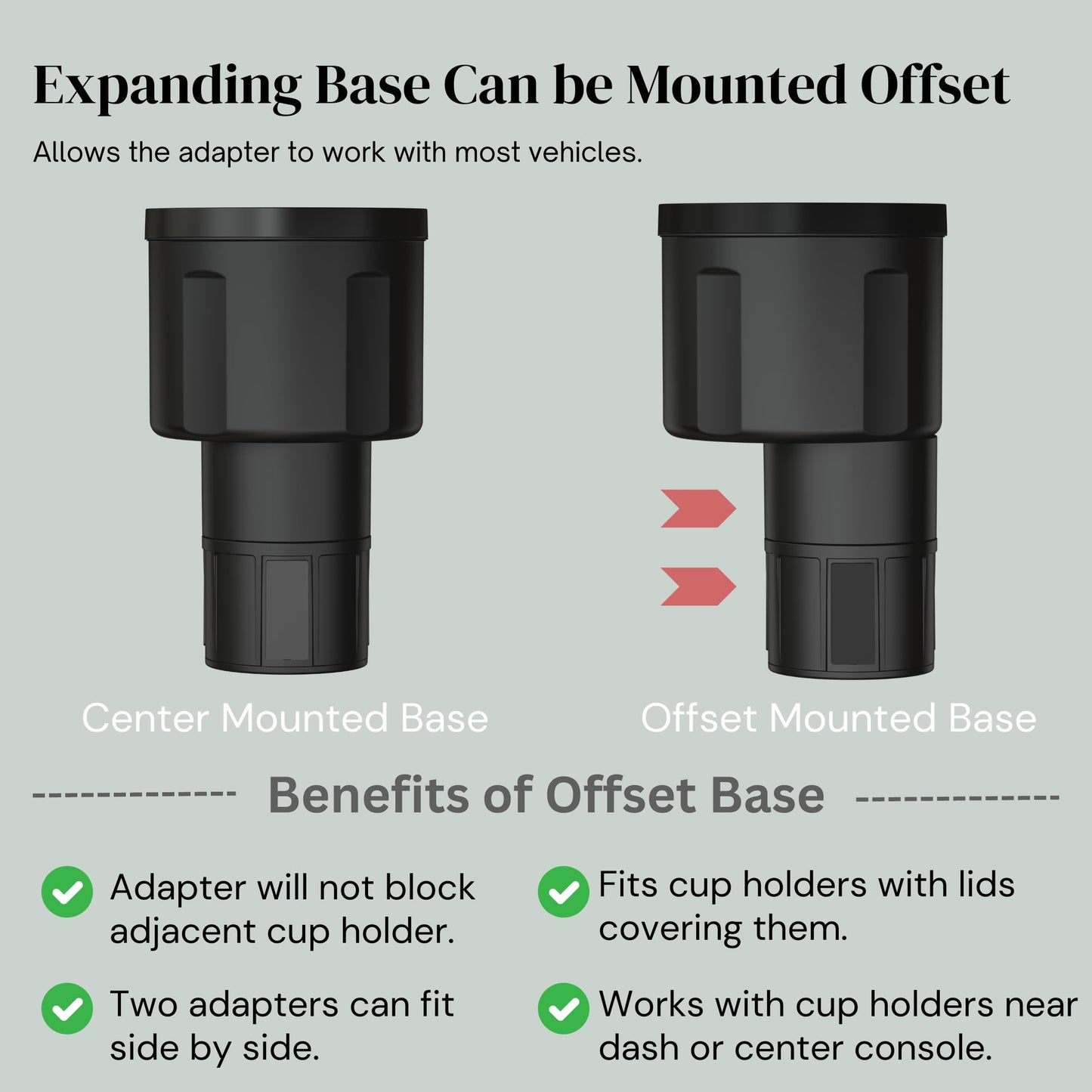 Swigzy Adjustable Car Cup Holder Adapter – Universal Fit