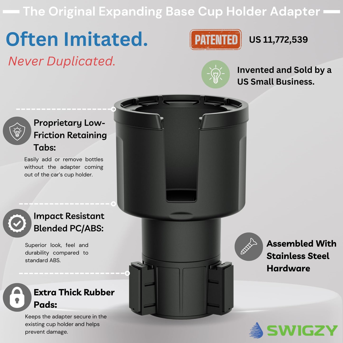 Swigzy Adjustable Car Cup Holder Adapter – Universal Fit