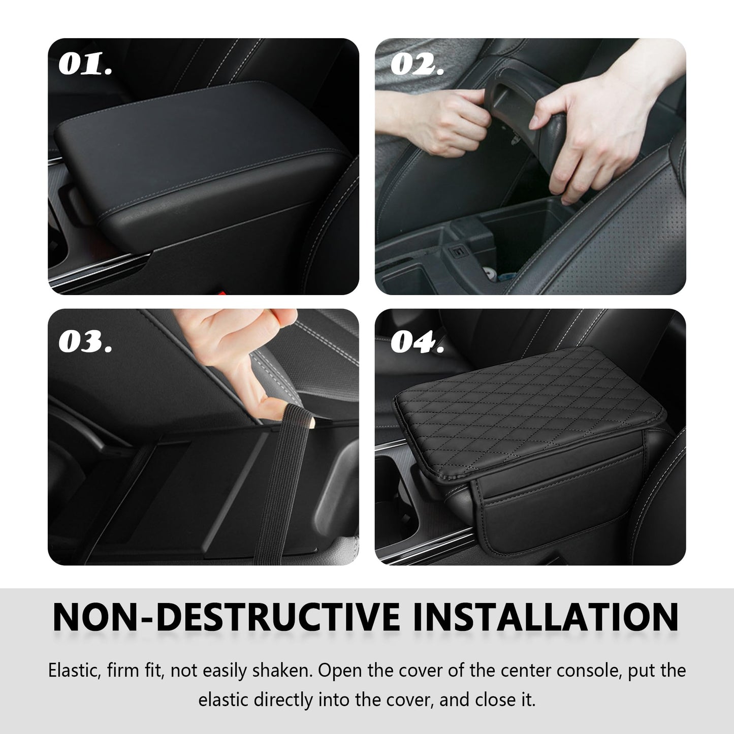 Stacool Universal Car Armrest Cover Cushion with Storage